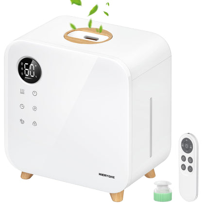 HIERYQHE Humidifiers for Home Bedroom, 5.5L Top Fill Cool Mist Ultrasonic Humidifie, 3 Modes Humidifier for Large Room Baby Nursery & Plants Indoor Auto Shut-Off