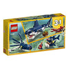 LEGO Creator 3 in 1 Deep Sea Creatures, Transforms from Shark and Crab to Squid to Angler Fish, Sea Animal Toys, Gifts for 7 Plus Year Old Girls and Boys, 31088