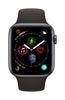 Apple Watch Series 4 (GPS + Cellular, 44MM) - Space Black Aluminum Case with Black Sport Band (Renewed)