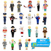 56 PCS Magnetic Dress-up Pretend Play Doll Set with 21 Occupations Jobs, Perfect for Preschool Learning