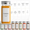 Talented Kitchen 140 Minimalist Spice Jar Labels, Preprinted, Water Resistant Stickers (Black Text)