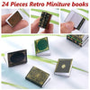 24 Pieces 1:12 Scale Miniatures Dollhouse Books Assorted Miniatures Books Dollhouse Mini Books Dollhouse Decoration Accessories Doll Toy Supplies for Christmas Pretend Play (Classic Style)