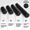 Yes4All High Density Foam Roller for Back, Variety of Sizes & Colors for Yoga, Pilates - Black - 18 Inches