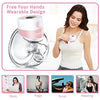 TSRETE Breast Pump, Wearable Breast Pump, Electric Hands-Free Breast Pumps with 2 Modes, 9 Levels, LCD Display, Memory Function Rechargeable Single Milk Extractor-24mm Flange, Pink