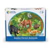 Learning Resources Jumbo Forest Animals - 5 Pieces, Ages 3+ Pretend Play Animals for Toddlers, Preschool Learning Toys, Kids Play Animal Figures, Zoo Animals