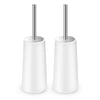 IXO Toilet Brush and Holder, 2 Pack Toilet Brush with 304 Stainless Steel Long Handle, Toilet Bowl Brush for Bathroom Toilet-Ergonomic, Elegant, Durable(Upgraded)