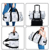 Sport Gym Duffle Travel Bag for Men Women Duffel with Shoe Compartment, Wet Pocket (Marble-White) 19.7