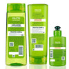 Garnier Fructis Sleek & Shine Shampoo, Conditioner + Leave-In Conditioer Set for Frizzy, Dry Hair, Plant Keratin + Argan Oil (3 Items), 1 Kit (Packaging May Vary)