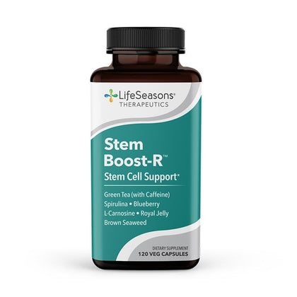 LifeSeasons - Stem Boost-R - Support Stem Cell Production - Spirulina, Blueberry, Royal Jelly, Brown Seaweed and L-Carnosine - 120 Capsules