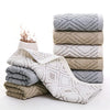 Pidada Hand Towels Set of 2 Diamond Pattern 100% Cotton Absorbent Soft Decorative Towel for Bathroom 13.4 x 29.5 Inch (Beige Brown)