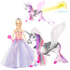 2023 Rainbow Braided Hair Unicorn Princess Doll Playset, 12