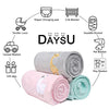 DaysU Plush Flannel Baby Blanket Super-Soft Lightweight, Embroidered Fleece Baby Blanket for Girls, Portable Bed Throws for Baby Crib and Toddler Bed, Pink Alpaca, 30x40