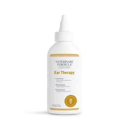 Veterinary Formula Clinical Care Ear Therapy, 4 oz. - Cat and Dog Ear Cleaner to Help Soothe Itchiness and Cleans The Ear Canal from Debris and Buildup That May Cause Infection