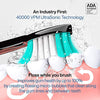 Aquasonic Black Series Ultra Whitening Toothbrush - ADA Accepted Power Toothbrush - 8 Brush Heads & Travel Case - 40,000 VPM Electric Motor & Wireless Charging - 4 Modes w Smart Timer