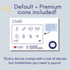 Talli Baby Customization Sticker Sheets - 90+ Premium Icons for Personalizing Your Baby Monitoring Experience