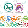 120 Pieces Toilet Targets for Potty Training Boys Potty Targets for Boys Potty Training Aids Flushable Boys Pee Targets Potty Training Chart for Toddlers Boys Training Use Potty (Dinosaurs Styles)