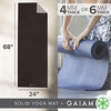 Gaiam Yoga Mat Classic Solid Color Reversible Non Slip Exercise & Fitness Mat for All Types of Yoga, Pilates & Floor Workouts, Granite Storm, 4mm, 68