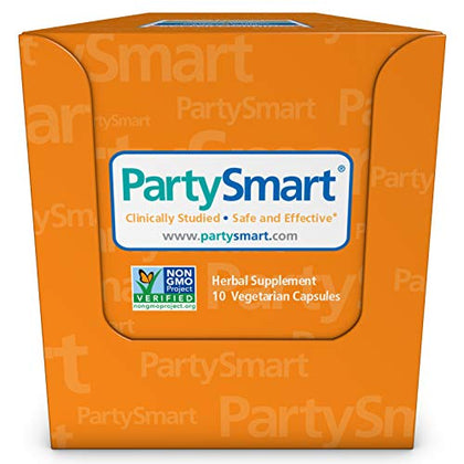 Himalaya PartySmart, One Capsule for a Better Morning, Plant-Based, Liver Support, Better Morning After Drinking, Alcohol Breakdown, Clinically Studied, Non-GMO Project Verified, 10 Capsules