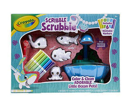 Crayola Scribble Scrubbie Pets Blue Lagoon Playset, Pet Toys For Girls & Boys, Gifts For Kids Ages 3+