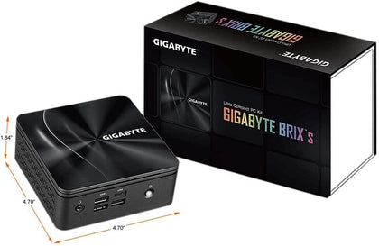 Gigabyte BRIX GB-BRR7H-4800-BWUS Ultra Compact PC Kit (AMD Barebone AMD, Include AMD RYZEN R7-4800U CPU)