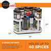 Allstar Innovations Spice Spinner Two-Tiered Spice Organizer & Holder That Saves Space, Keeps Everything Neat, Organized & Within Reach With Dual Spin Turntables