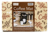 S&T INC. Coffee Mat, Absorbent Coffee Bar Mat for Coffee Maker and Espresso Machine, Coffee Maker Mat for Countertops, Coffee Print, 12 in. x 18 in., 1 Pack