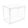GUDEMAY Clear Stackable Plastic Storage Bins with Magnetic Attraction Lid, Dustproof Book & Cosmetic Display Cases, Large Figures Collectibles Showcase, Shoe Box, Bag Organizer (Transparent -1 Pack)