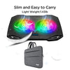 Laptop Cooling Pad, Gaming Laptop Cooler with 2 Quiet Big Fans, RGB 7 Color Light Change, Portable USB Laptop Stand 11 to 15.6 Inch, Slim and Easy Carry Working Study Outdoor Travel, 2020