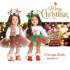 sweet dolly 18 Inches Doll Clothes Christmas Deer Costume Tutu Dress fits 18 Inch Doll