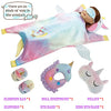 Windolls Girl 18 Inch Doll Sleeping Bag & Clothes Accessories Set - Unicorn Doll Costume with Unicorn Style Sleeping Bag, Eye Masks, Pillow, Slippers - Fits My Life, Generation, Journey Dolls