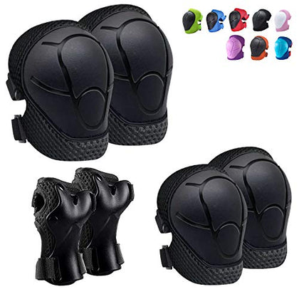 Knee Pads for Kids Knee Pads and Elbow Pads Toddler Protective Gear Set Kids Elbow Pads and Knee Pads for Girls Boys with Wrist Guards 3 in 1 for Skating Cycling Bike Rollerblading Scooter [Upgraded]