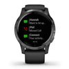 Garmin vivoactive 4 GPS Smart Watch in Slate Stainless Steel Bezel with Black Case and Silicone Band (Renewed)