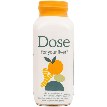 Dose For Your Liver Support Supplement Shot | Cleanses, Promotes and Ensures Optimal Liver Function | Non GMO, Vegan, Gluten Free, Kosher Pareve, Zero Sugar & Zero Calorie| 16 Ounce Bottle