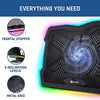 KLIM Ultimate + RGB Laptop Cooling Pad with LED Rim + New 2023 Version + Gaming Laptop Cooler + USB Powered Fan + Very Stable and Silent Laptop Stand + Compatible up to 17