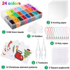 AUGSUN Christmas Fuse Beads Kit - 5100Pcs+ 24 Colors Crafting Melting Beads Set for Kids, 12 Styles Christmas Patterns 2Pcs 5mm Iron Beads Pegboards for DIY Craft Making