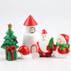 LovesTown 38 PCS Fairy Garden Christmas Accessories, Christmas Miniature Ornaments, DIY Snow Globe Figurines, Christmas Decorations for Christmas Party