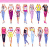 Ecore Fun 39 Pcs Doll Clothes and Accessories 3 Fashion Dresses 10 Slip Dresses 3 Tops 3 Pants 10 Necklaces 10 Shoes Fashion Casual Outfits Perfect for 11.5 inch Dolls