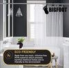 BigFoot Shower Curtain Liner - 72 x 72 PEVA Heavy Duty Shower Curtain with Rustproof Metal Grommet and 3 Magnetic Weights - Odor Free and Compatible with Standard Showers, Clear