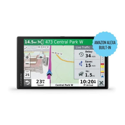 Garmin DriveSmart 65 with Amazon Alexa, Built-In Voice-Controlled GPS Navigator with 6.95 High-Res Display