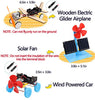 4 in 1 Solar Power & Electric Motor STEM Kits,Science Experiment Projects for Kids Beginners,Electronic Assembly Solar Powered Toy Kit,DIY Educational Engineering Experiments for Boys and Girls
