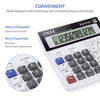Calculator,ONXE Standard Basic 4 Function Desk Calculator, Dual Power, Big Button 12 Digit Large LCD Display,Desktop Calculators for Office School Financial Accounting Business (White)