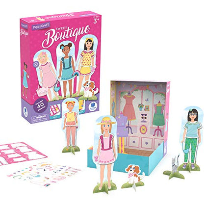 Educational Insights PaperCraft Sweet Boutique, Paper Dolls, Fashion Boutique Toy, Ages 3+
