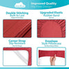 DREAMCARE Twin Sheets - Cooling Bed Sheets - 3pcs Set - Twin Bed Sheets - Twin Sheet Set - Bed Sheets Twin Soft & Long Lasting 100% Fine Brushed Polyester with Side Pocket - Burgundy