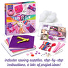 Craft-tastic Learn to Sew Kit - 7 Fun Projects and Reusable Materials to Teach Basic Sewing Stitches, Embroidery & More--Ages 7+