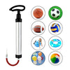Upgraded Aluminium Alloy Ball Pump Portable Effective Sport Air Pump Inflator with Needles, Nozzles, Extension Hose for Basketball Football Soccer Volleyball Yoga ball Pool Swimming Float Ring ballons