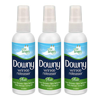 Downy Wrinkle Releaser, Travel Size, Cruise Accessories, Crisp Linen Scent 3 fl oz - 3 Pack