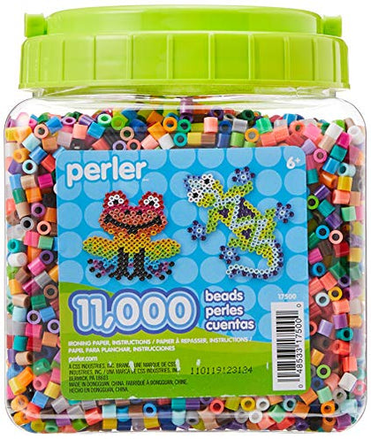 Perler Beads Assorted Multicolor Fuse Beads for Kids Crafts, 11000 pcs