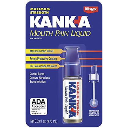 Kank-A Mouth Pain Liquid Professional Strength 0.33 Ounce, 1 pack