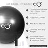 Live Infinitely Exercise Ball (55cm-95cm) Extra Thick Professional Grade Balance & Stability Ball- Anti Burst Tested Supports 2200lbs- Includes Hand Pump & Workout Guide Access
