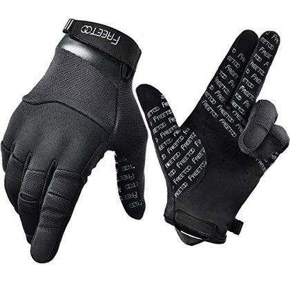 FREETOO Touch Screen Protective Gloves for Men Dexterou Anti Grip Working Gloves for Driving Wild Anti Vibration Gloves